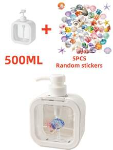 Refillable Transparent Soap Dispenser Bottle Set - Bathroom Kitchen Sink Pump Liquid Dispenser, Hand Soap & Dish Soap Lotion Container, Travel Bottle Set - Multicolor - View 12
