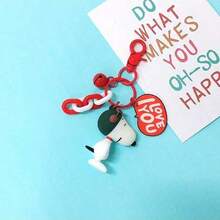 1pc Charlie Snoopy Cute Personalized Creative Cartoon Bag Charm, Suitable As Small Gift For Fans, Family And Friends [Random Style] - Multicolor - View 4