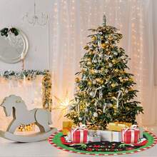 The Grinch Green Monster "Merry Christmas" Tree Skirt - Soft And Fun Country Style Holiday Decor, Suitable For Christmas Parties - Multicolor - View 4