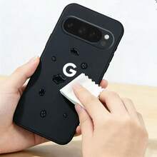 غطاء حماية هاتف بملمس الجلد السائل المخملي متوافق مع Pixel 6 6a 7 7a 7 Pro 8 8a 8 Pro 9 9a 9 Pro XL 10 10a 10 Pro XL 11 11 Pro XL - الأسود - مشاهدة 2