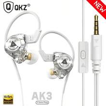 Original QKZ AK6 Pro EDX Pro 1DD 動圈單體 HIFI 低音入耳式監聽耳機，附麥克風 3.5mm AK3 File 運動降噪立體聲耳機 ZST X 雙單體 - 白色 - 查看 20