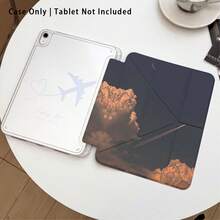 飛機與雲朵圖案彩繪效果平板保護殼附支架，相容 Honor 8/9/10/X8/X8A/X9/X8Pro/X9Pro、MatePad SE 11"/MatePad 11"/11.5"、MatePad Pro、Apple 10th/11th Gen 2025 (A16)、Galaxy Tab A7/A9 及其他熱門機型 - 款式18 - 查看 2