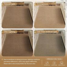 1pc Faux Sisal Asymmetrical Wavy Edge Doormat, Semi-Circular Wavy Design, Hand-Cut Delicate Texture Entryway Mat, Pet-Friendly Scratch-Resistant Wear-Resistant Mat, Natural Style Decorative Foot Mat For Hallway And Bedroom, Asymmetrical Size, Cutting Error 1-5cm, Decorative Rug, Bedroom Decor, Small Rug, Home Decor, Living Room Small Rug, Bedroom Rug, Outdoor Rug, Washable Rug - C - View 7