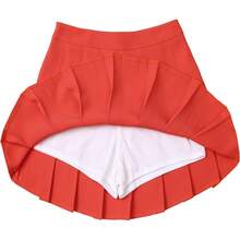 Hoerev - Falda Corta Plisada de Cintura Alta para Mujer y niña - Cintura elástica gris - Ver 4