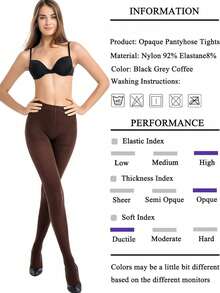 1pc Women's Colorful Velvet Tights, Anti-Snagging, Slimming, Super Elastic, Thick Leggings, Fashionable, Multiple Colors Available - Multicolor - View 11