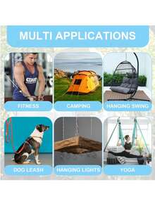 Konektor Cepat Rantai Baja Tahan Karat, Carabiner Oval Pengunci Ulir Tugas Berat, Perangkat Keras Penghubung Rantai Tahan Lama, Cocok untuk Pemasangan Hammock, Berkemah, Mendaki, Perakitan Peralatan Luar Ruangan, dan Aksesori Penghubung Perangkat. - MultiWarna - View 10