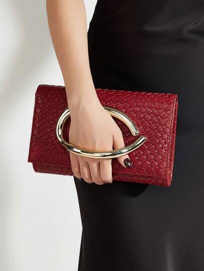 REMANLAND Vintage Solid Color Clutch, Multifunctional Mini Wallet, Fashion PU Handbag Suitable For Weddings, Parties, Evenings, Dinners And Other Occasions