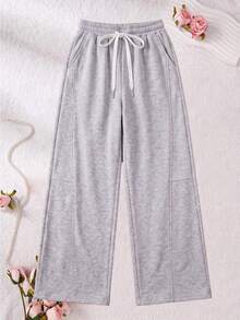 Women's Spring/Autumn Sports Casual Pants, Multi-Functional Athletic Long Pants, Suitable For Running, Cycling, Gym Workout Fall - Light Grey - View 3