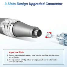 Dr Derma Pen M8 Wireless Adjustable Electric Microneedling Pen, Includes 12 X 0.25mm Replacement Needles - Grey - View 5