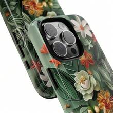 Funda de teléfono personalizada con diseño floral de papel enrollado, arte botánico para  S26 Ultra S25 FE S24 S23  17 Pro Max 16 15 Plus 14 13 Pixel 10  HONOR  OPPO - Multicolor - Ver 5