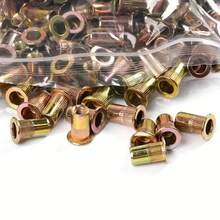 860Pcs Rivet Nut Kit, SAE UNC Rivet Nut Assortment 6-32,8-32,10-24,1/4"-20,5/16"-18,3/8"-16,1/2"-13, Zinc Plated. Carbon Steel Flat Insert Threaded Rivet Nut Kit With Housing Automotive, Furniture And Industrial Projects Dad G - Rivet Nut Setting Tool Set Whitout Rivet Nut - View 4
