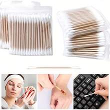 100/500/1000pcs Multi-Functional Makeup And Ear Cleaning Swabs, Dual-Use For Personal Care And Home Use. Dual-Head Design, Fragrance-Free Hypoallergenic Face And Ear Cleaning - Cotton Swab - View 3