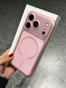 1件裝頂級極簡親膚半透明磨砂粉色手機殼，適用於 Apple 18Pro Max 18Pro 17 Pro Max Air 16 15 14 13 12 Pro Max/Plus，支援無線充電，磁吸磨砂半透明防震防摔軟保護殼 - 淺粉色 - 查看 4