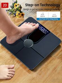 [Báscula Electrónica] Báscula de Gran Capacidad de 390 Lbs, Plataforma Extra Ancha Máquina de Pesaje Digital para Baño, Con Pantalla LCD Retroiluminada, Dígitos Grandes Precisos y Fáciles de Leer - A - Ver 8