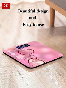 Timbangan Kamar Mandi Digital 2D Datar Dekoratif dengan Layar LED, Cocok untuk Pusat Kebugaran dan Studio Yoga, Ideal untuk Penggunaan Jangka Panjang di Kamar Mandi, Penolong Hebat bagi Penggemar Kebugaran dan Olahraga, Menggunakan Baterai AAA (Tidak Termasuk), 1 buah - A - View 7