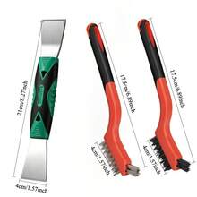3pcs Cleaning Scraper Blades Glue Remover Small Scraper For Range Hood, Pot Bottom, Stove Top, Stainless Steel Scraper Cleaning Tool For Tile, Floor And Wall Cleaning, Decorative Scraper For Home And Commercial Use, Floor Cleaning Tool, Modern Cleaning Tool, Durable Structure With Non-Slip Handle, Manual Scraper Tool For Kitchen, Bathroom, Tile - A - View 12