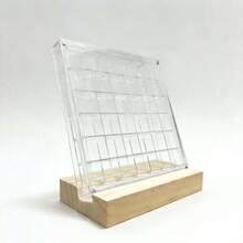 1PC 36 Grids Shell Storage Box Acrylic Square Transparent Seaside Beach Miniature Stone Specimen Display Mini Shell Storage Frame Desktop Storage Diamond Jewelry Box Handmade Gift Decoration Box DIY Storage Box Holiday Gift - Multicolor - View 3
