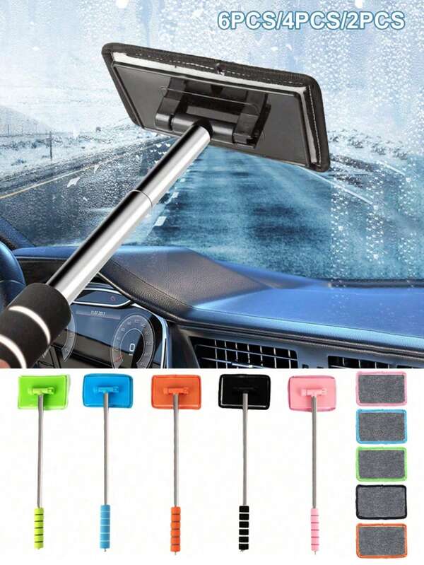 Windshield Cleaning Tool – Nano Fiber Cloth Car Glass Cleaning Brush – Detachable Handle With Rearview Mirror Water Removal And Wiper Function. Suitable For Dusting, Defogging And Fingerprint Removal, Effectively Solves Windshield Fogging And Difficult Cleaning Problems. Also Suitable For Cleaning Car Windshield And Body Stains. 180° Free Rotating Brush Head. Easy To Operate. Suitable For Car And Home Use. Multiple Styles Available. An Excellent Gift For Family And Friends.