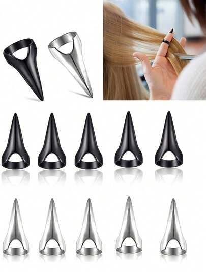5/1pc Classic Gothic Style Hair Accessories, Simulated Character False Fingernails, Metal Full Finger Rings, Used For Braiding, Curling, Wigs And Accessories, Essential For Holiday Cosplay And Hair Salon