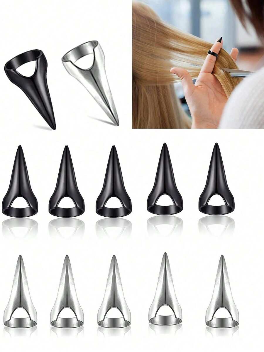 5/1pc Classic Gothic Style Hair Accessories, Simulated Character False Fingernails, Metal Full Finger Rings, Used For Braiding, Curling, Wigs And Accessories, Essential For Holiday Cosplay And Hair Salon