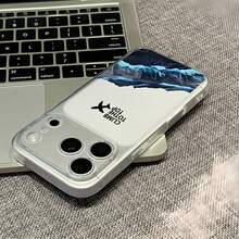 1件透明白色英文飛機雪山頂圖案全包覆鏡頭保護防摔防撞個性化手機殼，適用於 iPhone 16 Pro Max/17/16/15/14 Plus/13/12/11/Air - 彩色 - 查看 5