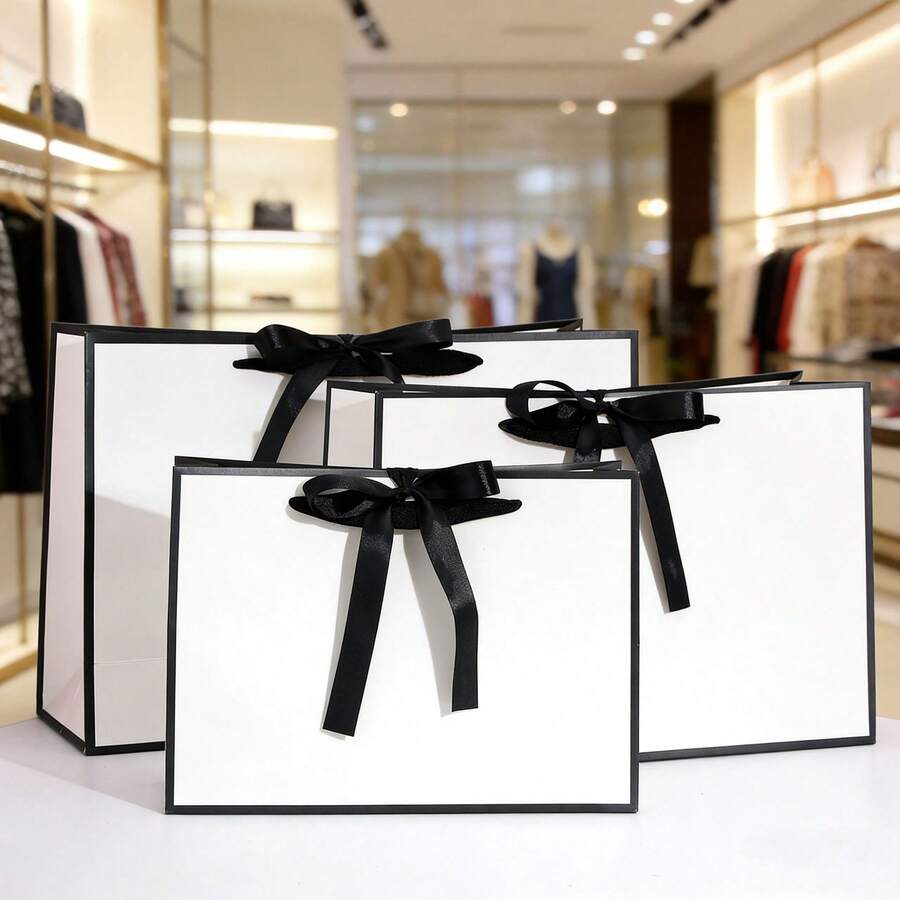2/1pc Small Paper Gift Bags, Handheld Party Gift Bags, Birthday Wedding Celebration Multi-Functional Tote Bags Gift Packaging - Gift Bags - View 1