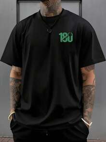 Camiseta de hombre con hombros caídos, diseño de doble cara invertido de 180 grados, camiseta de corte holgado para hombre, ropa masculina de estilo moderno y a, un imprescindible pa - Negro - Ver 2