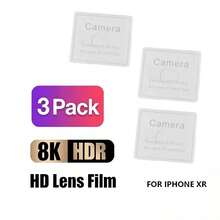 Película protectora de lente impresa en serigrafía, compatible con teléfono 11/12/13/14/15/16 Pro Max/17 Pro/17 Air/17 Pro Max, paquete de 3, película de vidrio templado para pantalla completa trasera y película protectora de lente de cámara, fácil instalación, compatible con modelos específicos - transparente - Ver 25