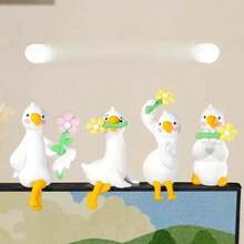 Cute Mini White Goose Figurine, Desktop/TV/Photo Frame Decor, Car/Office Universal, Home/Garden Decor, Office Decor, Dashboard/Desktop/Hanging Decor Multi-Purpose, Gift, Fun Office Desk Accessory, Back To School Desktop Decor, Autumn Home Decor, School Decor Craft - one-size - View 10