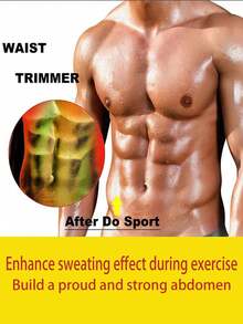 1pc Men's Sports Waist Trimmer Vest, Body Shaping Sweat Waist Cincher, European And American Style Sauna Sweat-Inducing Fitness Compression Abdominal Binder - Multicolor - View 10