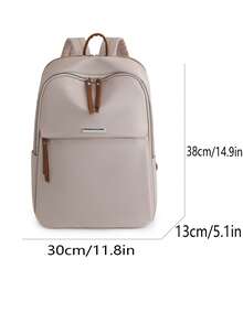 Mochila impermeable de gran capacidad, versátil y de moda - Beis - Ver 6