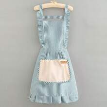 1pc Premium Kitchen Apron, Sweet Style, Workwear, Suitable For All Seasons Cooking, H-Shaped Wide Strap Apron, Unisex, With 2 Pockets, Suitable For Chef Cooking, Gardening, BBQ, Cafe, Painting, Baking - Multicolor - View 13