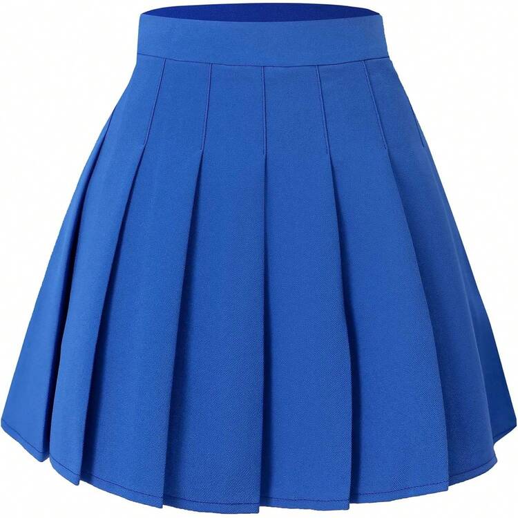 Hoerev - Falda Corta Plisada de Cintura Alta para Mujer y niña - Morado - Añade 31