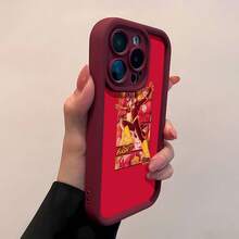 Tema de cómic del superhéroe Flash Rojofunda de teléfono Fundas compatibles con ,Apple,VIVO,OPPO,,, y Honor.Fabricadas en silicona TPU,ofrecen protección contra golpes y caídas. - Burdeos - Ver 3
