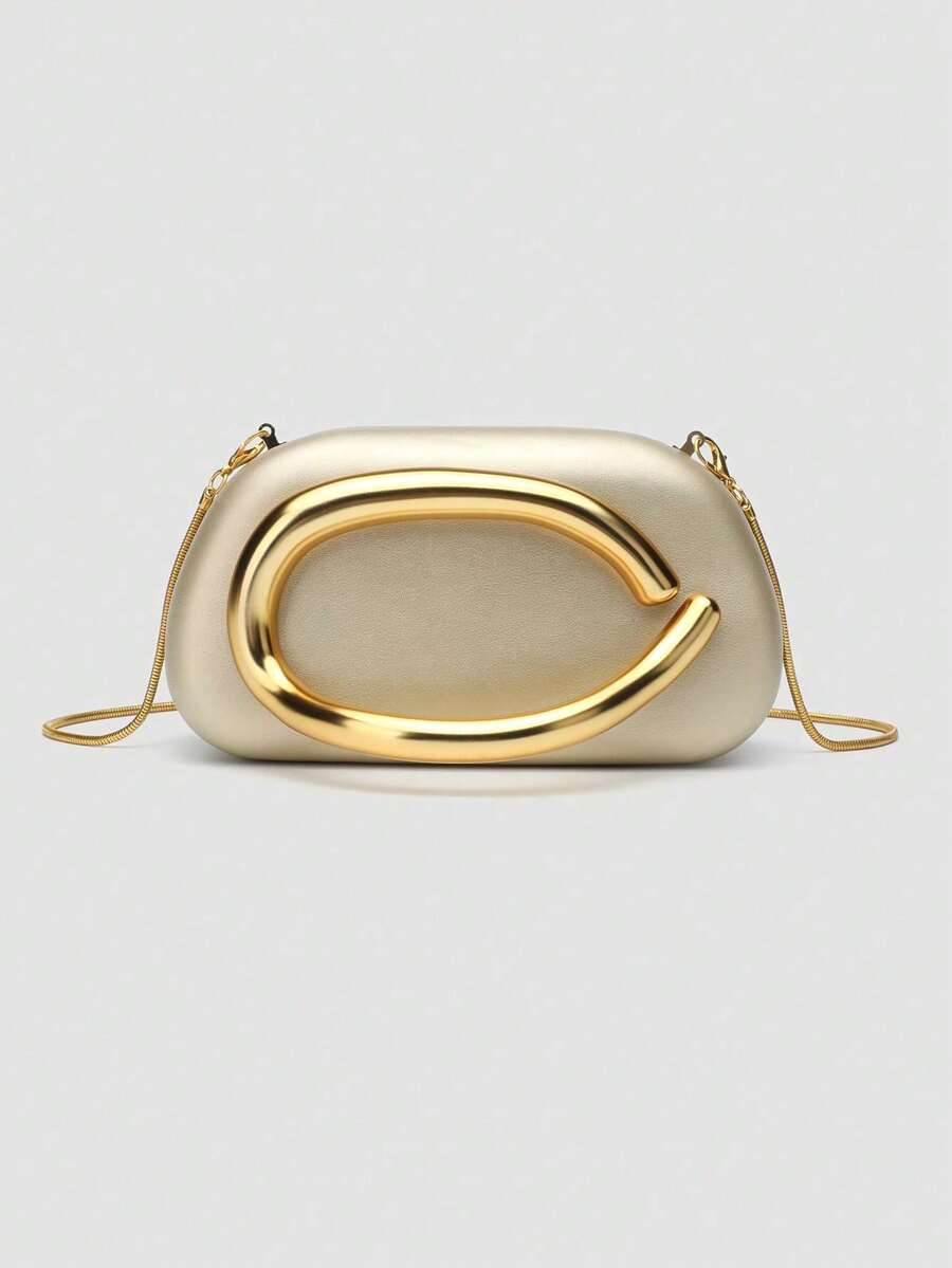 1 Piece Acrylic Clutch Bag, For Valentine's Day, Comfortable And Fashionable, Elegant Handbag, Personalized Gift Option, 2025 Accessory, Fashion Style Suitable For - 米色 - 查看 1