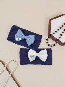 3pcs/Set Baby Girl Hairbands, Sweet & Cute Floral Bow Headbands, Perfect Gift For Girls - Multicolor - View 3