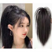Waterfall High Crown Voluminous Ponytail Hair Extension Clip-In Short Ponytail Braid HA2886 - Multicolor - View 2
