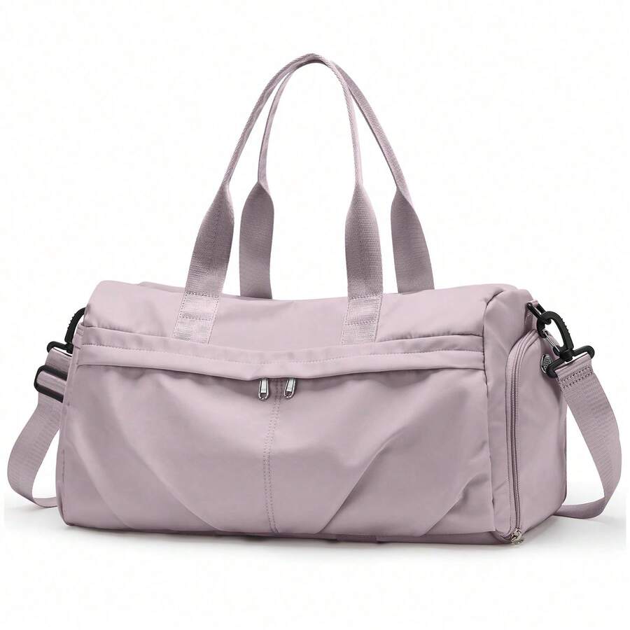Women's Fitness Bag With Wet Compartment, Fashionable Men's Travel Bag, Large Capacity Travel Bag With Multiple Compartments And Shoe Compartment - 粉色 - 查看 1
