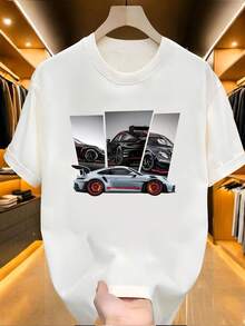 Envío Local - Despacho desde DE/IT/FR/ES/PL - Camiseta Unisex Negra Estampada para Hombre - Ropa Masculina - Estilo Urbano, Cuello Redondo, Manga Corta, Top Casual de Verano, Prenda Esencial, Regalo para Novio o Padre - A - Ver 10