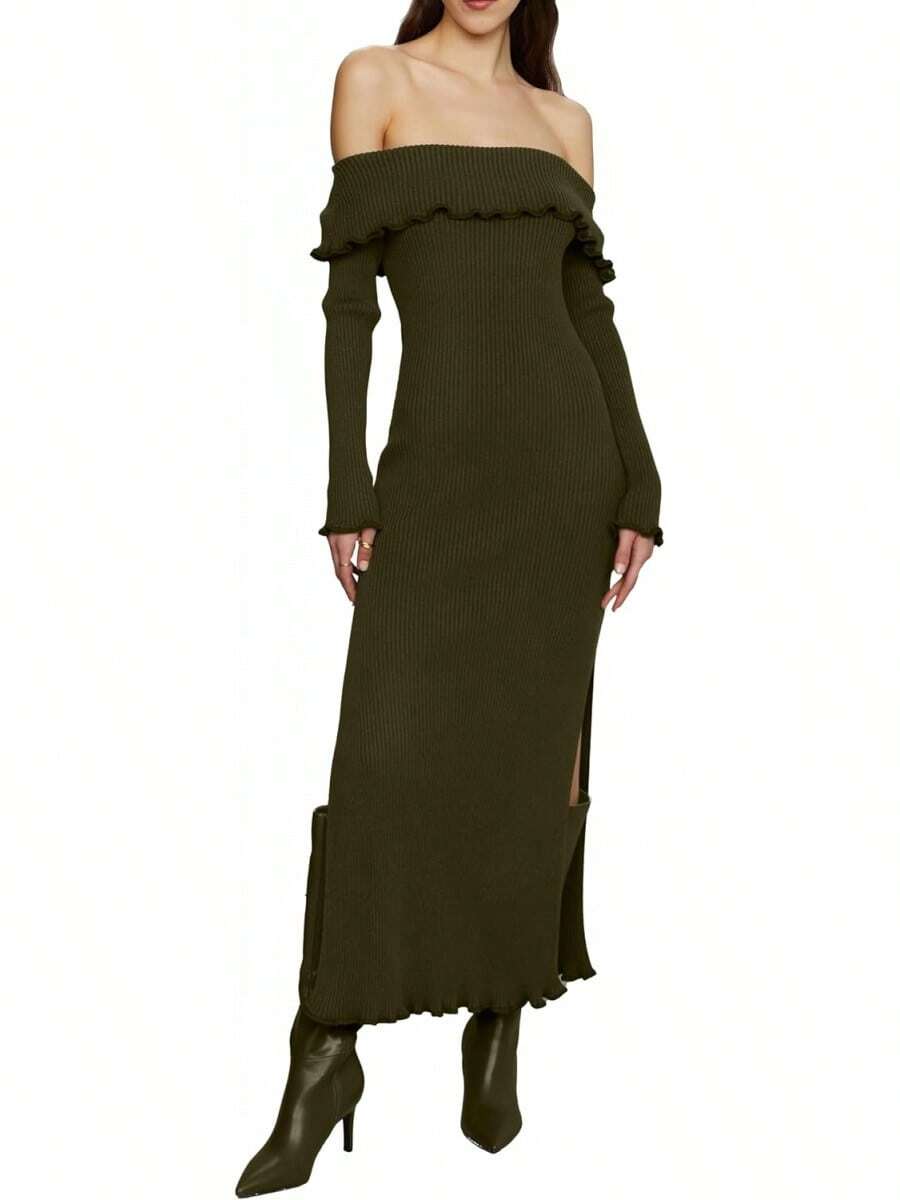 Vestido Midi AMUR Meadow Lettuce Edge para Mujer - Kalamata - Ver 1
