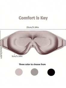 1pc 3D Silk Eye Mask, Suitable For Sleep, Night Travel, Napping, Good Light Blocking Effect, Soft And Comfortable, Suitable For Bedroom, Travel, Office, School, Back To School Supplies - Multicolor - View 4