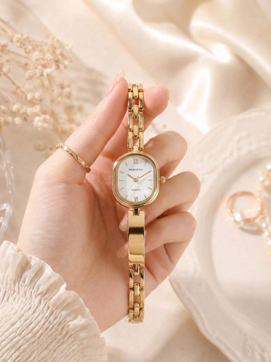 1件女款休閒時尚百搭極簡石英手錶，適合日常配戴
