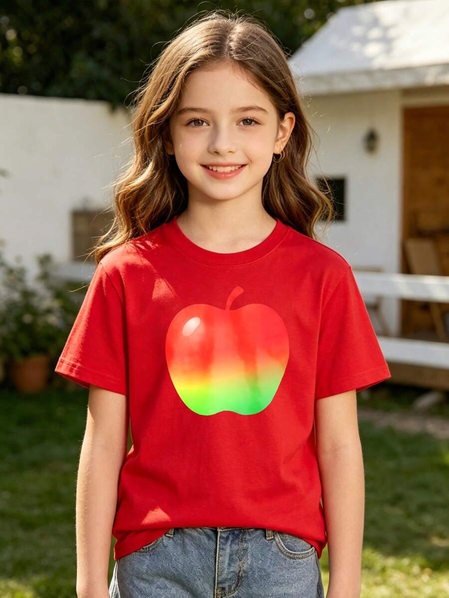ropa de niño conjuntos para niña conjunto de niña conjuntos de mujer conjunto de niño ropa para niña tops para adolescentes ropa para niña blusas para niña blusas juveniles de moda - Rojo - Ver 1