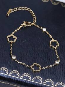 4pcs/Set/3pcs/1pc Evil Eye Gold-Tone Bracelets Stack | Enamel Blue Eye & Twisted Cable Design Bangle Set For Daily Casual/Party Fashion Jewelry - Yellow Gold - View 8