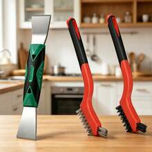3pcs Cleaning Scraper Blades Glue Remover Small Scraper For Range Hood, Pot Bottom, Stove Top, Stainless Steel Scraper Cleaning Tool For Tile, Floor And Wall Cleaning, Decorative Scraper For Home And Commercial Use, Floor Cleaning Tool, Modern Cleaning Tool, Durable Structure With Non-Slip Handle, Manual Scraper Tool For Kitchen, Bathroom, Tile - A - View 7