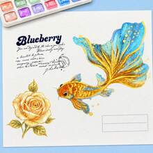 16/28 Colors Pearlescent Watercolor Set. Portable Watercolor Palette Ready To Use. High Transparency And Rich Pigment, Perfect For Sketching, Illustration, Life Drawing And Outdoor Painting. - 1 Set - View 3