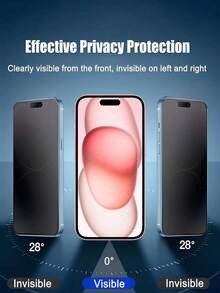 2pcs Matte Privacy Screen Protector, Includes 2pcs Camera Lens Protector, High-Definition Transparent Camera Lens Cover, Compatible With IPhone 17 Pro Max [6.9 Inch] | Made Of TPU Soft Film (Not Tempered Glass Ceramic Film), Shatterproof And Anti-Collision | Privacy Function Ensures Screen Content Is Only Visible From The Front - Black - View 2