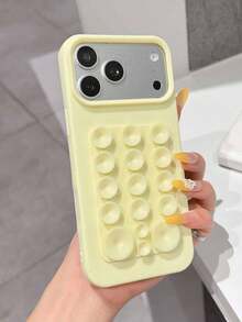 1件純色吸盤防摔手機殼，TPU材質，適合作為節日禮物，相容於 Apple 11 12 13 14 15 16pro/Promax/14 15 16plus/17/18promax/18pro - 黃色 - 查看 3