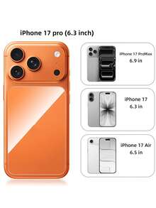 2-Pack - Front And Back Screen Protectors For 17 Pro Max, 17 Pro Max, 17 Air, 16 Pro Max, 15 Pro Max, 14 Pro Max, 13, 12 And 11 Pro Max. Features Include Screen-Printed Black Borders, 9H Hardness Tempered Glass, Full Screen Coverage And Compatible With Phone Cases. - Clear - View 3