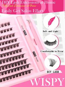 YIDUO 100Pcs D D Curl, Dense & Fluffy, 8-16mm Mixed Length, Eye-Catching Effect, Suitable For Various Makeup Looks. Glue, Tweezers Can Be Selected Based On Needs. High Cost-Performance, Suitable For Beginners, Applicable To Multiple Occasions - Multicolor - View 2